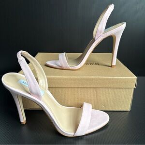NWT Steve Madden Marbella Pink Ankle Strap Open Rounded Toe Heels Womens Size 10